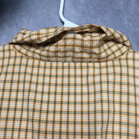 Exofficio Mens Long Sleeve Vented Shirt size XL Orange Plaid Button Up Pockets - Picture 11 of 16